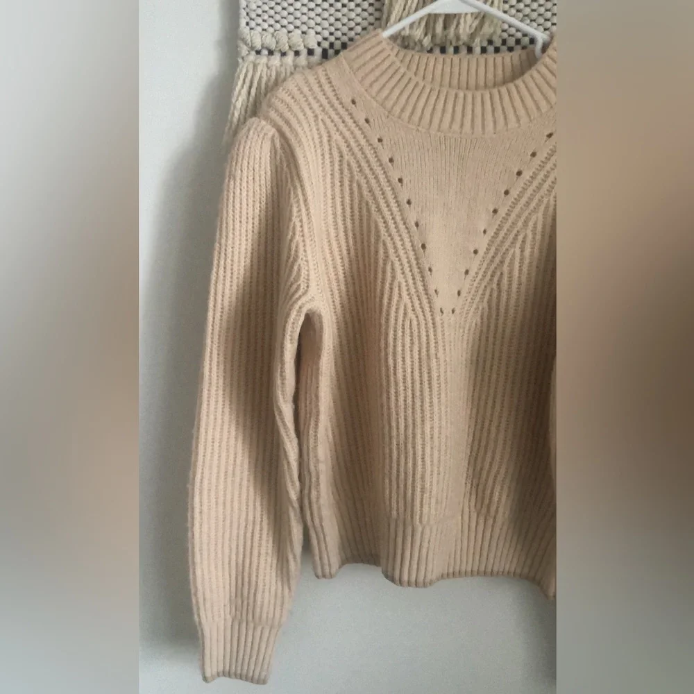 Scotch & Soda Puff Sleeve Ribbed Sweater Wool Alpaca Blend Long Sleeve XL - Picture 4 of 9